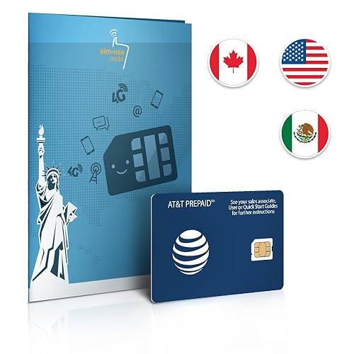 Prepaid SIM Card for USA, Canada and Mexico 3GB Data Plan at 4G LTE