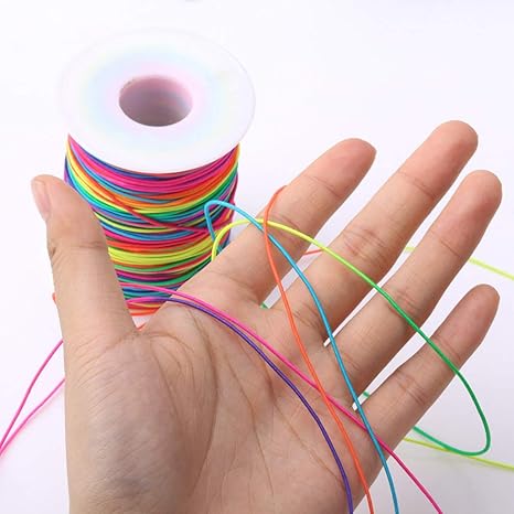 Amazon Tinksky 沢山の色 弾性コード 弾力線 Diy手作り 平ゴム 弾性バンド 替えゴムコード 7色 幅1 2mm 長さ100m ゴム 通販