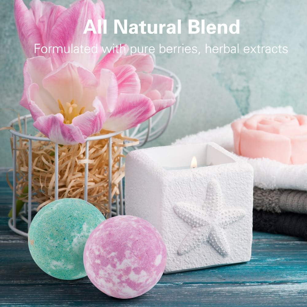 Bath Bombs Gift Set, iKALULA 12 4.2OZ Large Bath Bombs for Women with Natural Essential Oils, Shea Butter and Sea Salt, Floating Fizzy Bubble for SPA Skin Moisturize for Mom, Girlfriend: Health & Personal Care