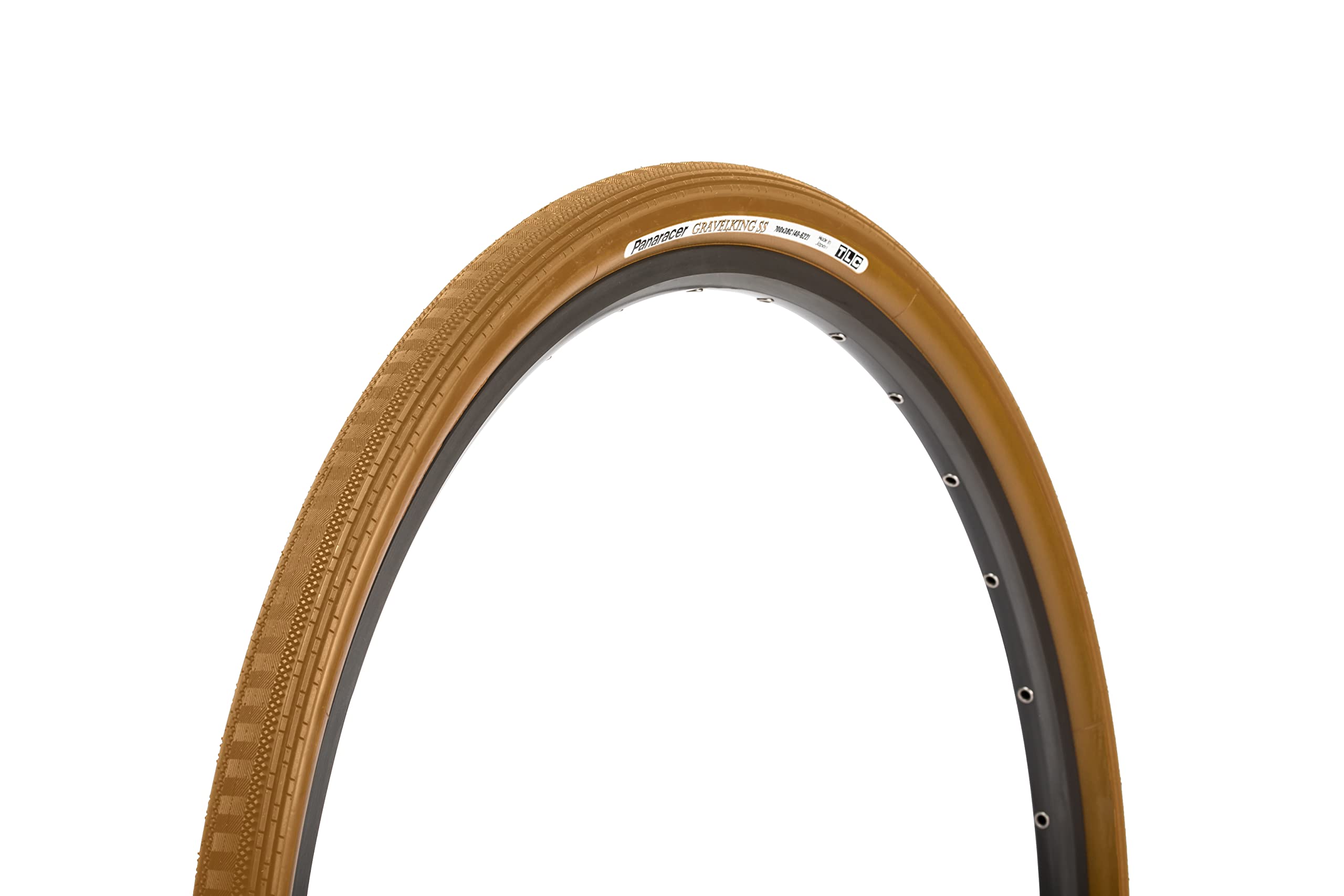 Panaracer Gravel King Semi Slick Colour Edition Tubeless Compatible Gravel Tyre: Ginger/Brown 700 x 38c (PA700GKCESS38BRC)