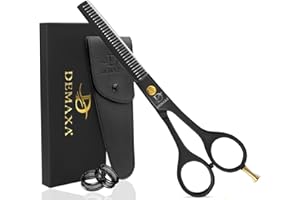 Thinning Shears for Hair Cutting - DEMAXA Hair Thinning Scissors Professional Barber’s Texturizing Shears for Salon & Home Use - 6.5-inch Black High Carbon Stainless Steel Thinning Sheers