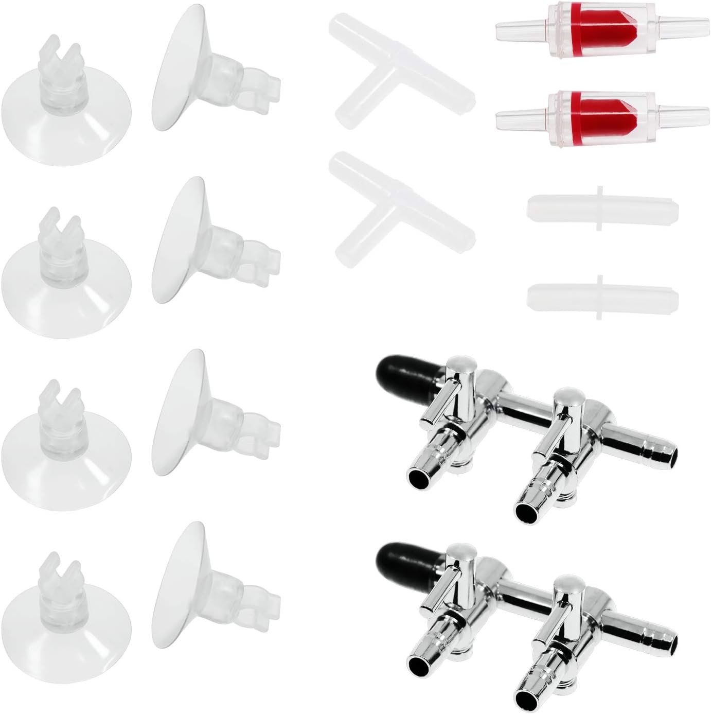 Waycreat 2-Way Aquarium Air Flow Control Lever Valve Distributor Accessories Set including Check Valve
