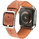 SONAMU New York Leather Bands Compatible with Apple Watch Band 44mm 40mm 41mm 42mm 45mm 46mm 49mm Women & Men Premium Leather Replacement Band for iWatch Ultra SE Series 10 9 8 7 6 5 4 3 2 1