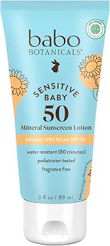 Babo Botanicals Baby Mineral Sunscreen SPF 50 3 oz Unisex Sensitive Skin UVA UVB view 1