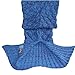 DDMY Knitted Mermaid Tail Blanket For Kids Adult Handmade Crochet Mermaid Sleeping Cotton and Woolen Blanket Warm Soft Living Room Quilt Best Birthday Christmas gift 71''x33'' …