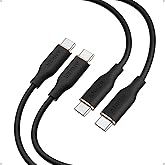 Anker USB C Cable, 240W Type C Fast Charging Cord (2-Pack, 6 ft, Black) | USB 2.0 for iPhone 18 / 17 / 16 / 15 Series, MacBook Pro 2020, and More