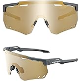 ROCKBROS Polarized Cycling Glasses, UV Protection Sports Sunglasses for Men Woman, Biking Sunglasses for Running Driving
