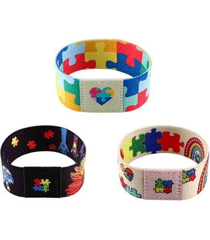 Autism Bracelet, Autism Awareness Jewelry, Autism Puzzle Piece Ribbon