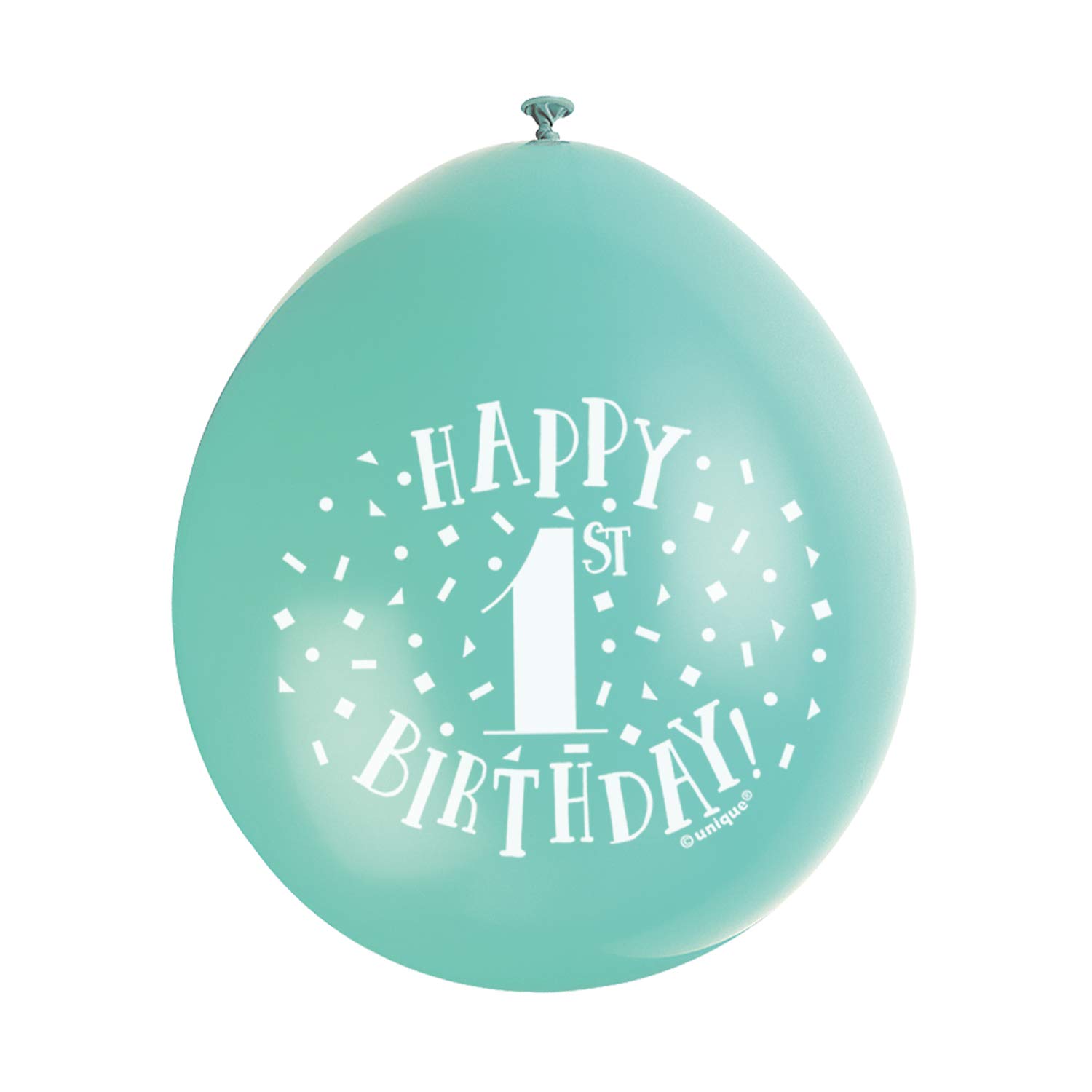 Happy 1st Birthday Assorted Colors Latex Balloons (22cm) Pack of 10 - Festive & Fun Party Decorations, Pink