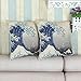 CaliTime Canvas Throw Pillow Cover Case for Couch Sofa Home Decoration Famous Picture Print 18 X 18 Inches Japanese Hokusai The Great Wave of Kanagawa