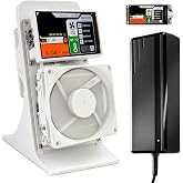 6TH/s Solo Bitcoin Miner White, Compatible with NerdQaxe++ Rev 6.1 Machine | with 4&times;BM1370 ASIC Chip, Open Source 4.8- 6T BTC Miner with Dual Display &amp; Dual Fan, ESP32 WiFi, Desktop Crypto Mining System
