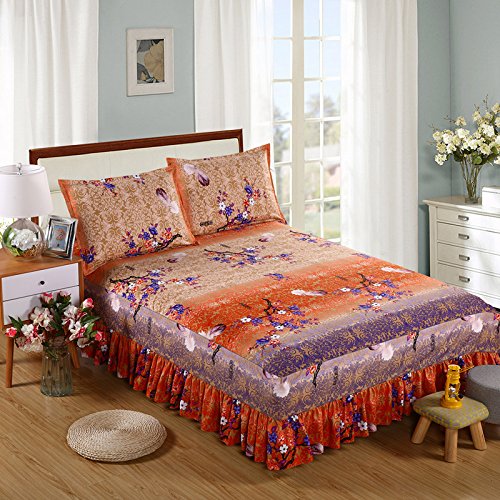 Bedspread Bed Skirt Bed Single Bed Cover Slip Sheets Fitted 1.8 Meters,C - 180X200Cm