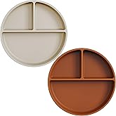 Moonkie Suction Plates for Baby | 100% Silicone BPA-Free Baby Plates| Divided Design | Microwave and Dishwasher Safe | Toddle