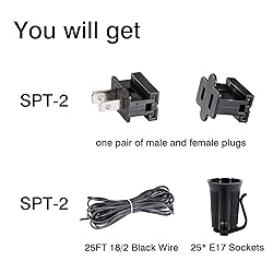 Encoidoz DIY Indoor Outdoor Light String Kit - 25FT