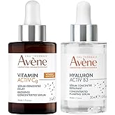 Avène Vitamin Activ Cg Radiance Concentrated Serum with Ultra Optimized Vitamin C & Hyaluron ACTIV B3 Concentrated Plumping Serum with Hyaluronic Acid, safe for all skin types