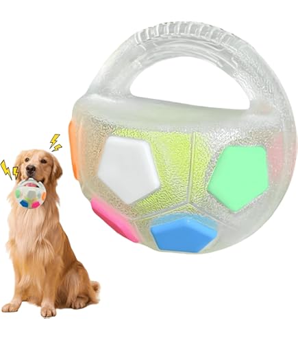 Balle Pour Chien En Caoutchouc Indestructible – Balle Jouet Interactive Avec Couineur