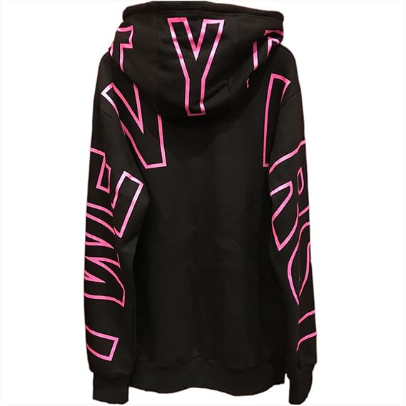 Amazon ビーロマンス パーカー 長袖 メンズ ゆったり 大きいサイズ デカロゴ ブラック ピンク Free 並行輸入品 トレーナー パーカー 通販