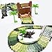 TEEHOME Dinosaur Track Toy Sets New Update Bridge Create A Road with 142 Pcs Flexible Tracks | Jurassic World Dinosaur Race Car Toys for Kids | Great Gift for The Birthday for Children Aged 3+