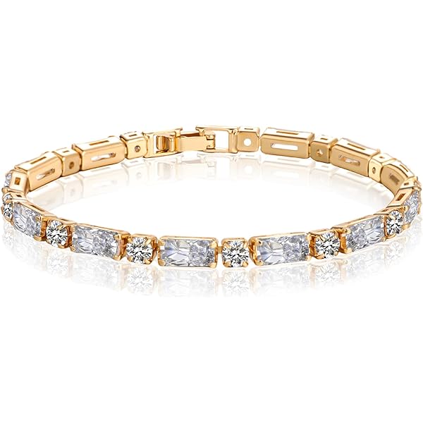 Amazon.com: ZAHSY Gold Tennis Bracelet Cubic Zirconia