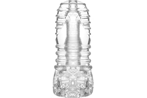Clear Male Masturbator Cup - Men's Sex Toy for Penis Stimulation Masturbation and Training, Transparent Cock Stroker, Stage 4
