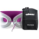 Cabeau Travel Pillow for Long Flights &ndash; Evolution X - Memory Foam Neck Support - Comfort On-The-Go for Airplane, Train, and Car (Amethyst) with Evolution X Travel Bag - Black