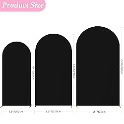 Wokceer Wedding Arch Cover (7.2FT, 6.6FT, 6FT) Set
