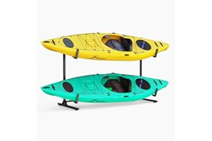 ZSLTLDU Kayak Rack for Outdoor Storage, Kayak Storage Rack, Adjustable Freestanding Kayak Rack Stand Holder for Paddleboard Surfboard for Indoor, Outdoor