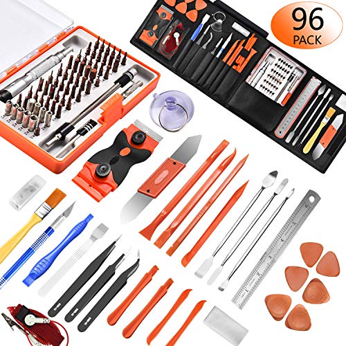 96 in 1 Screwdriver Set Precision,Full Electronic Repair Tool Kit Professional,S2 Steel for Fix iPhone/Computer/Mobile Phone/iPad/MacBook/Laptop/Watch/Game Console DIY Pry Open Replace Screen