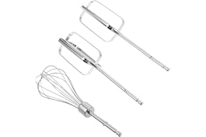 HAWILLOSCH 3pcs Stainless Steel Hand Mixer Attachments Whisks Replacement Beaters Compatible with Hamilton