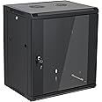 Tedgetal 12U Wall Mount Server Cabinet Network Rack Enclosure Locking Glass Door