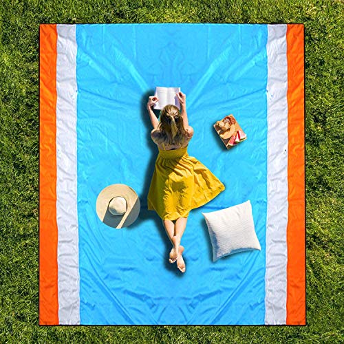 Mumu Sugar Sand Free Beach Blanket, 79''×83'' Extra Large Outdoor