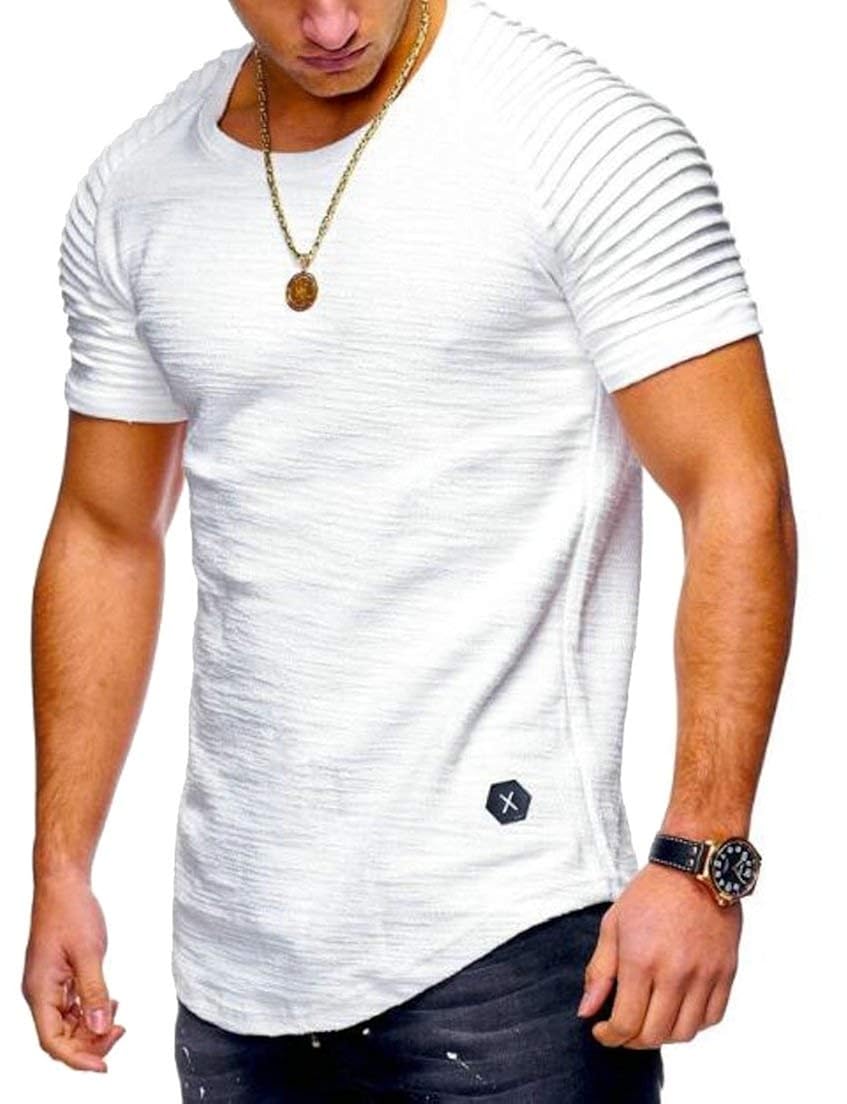 slim fit curved hem tee