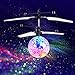 MIYUE RC Flying Toy, RC Flying Ball, RC Infrared Induction Flying Disco Ball Built-in Shinning LED Lighting for Kids, Teenagers RC LED Flying Ball Helicopter Infrared Drone Toys for Boy and Girls
