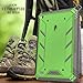 Poetic Fire 7 2015 Case, Revolution [Premium Rugged][Shock Absorption & Dust Resistant] Complete Protection Hybrid Case w/Built-in Screen Protector for Amazon Fire 7 5th Gen (2015) Green/Gray