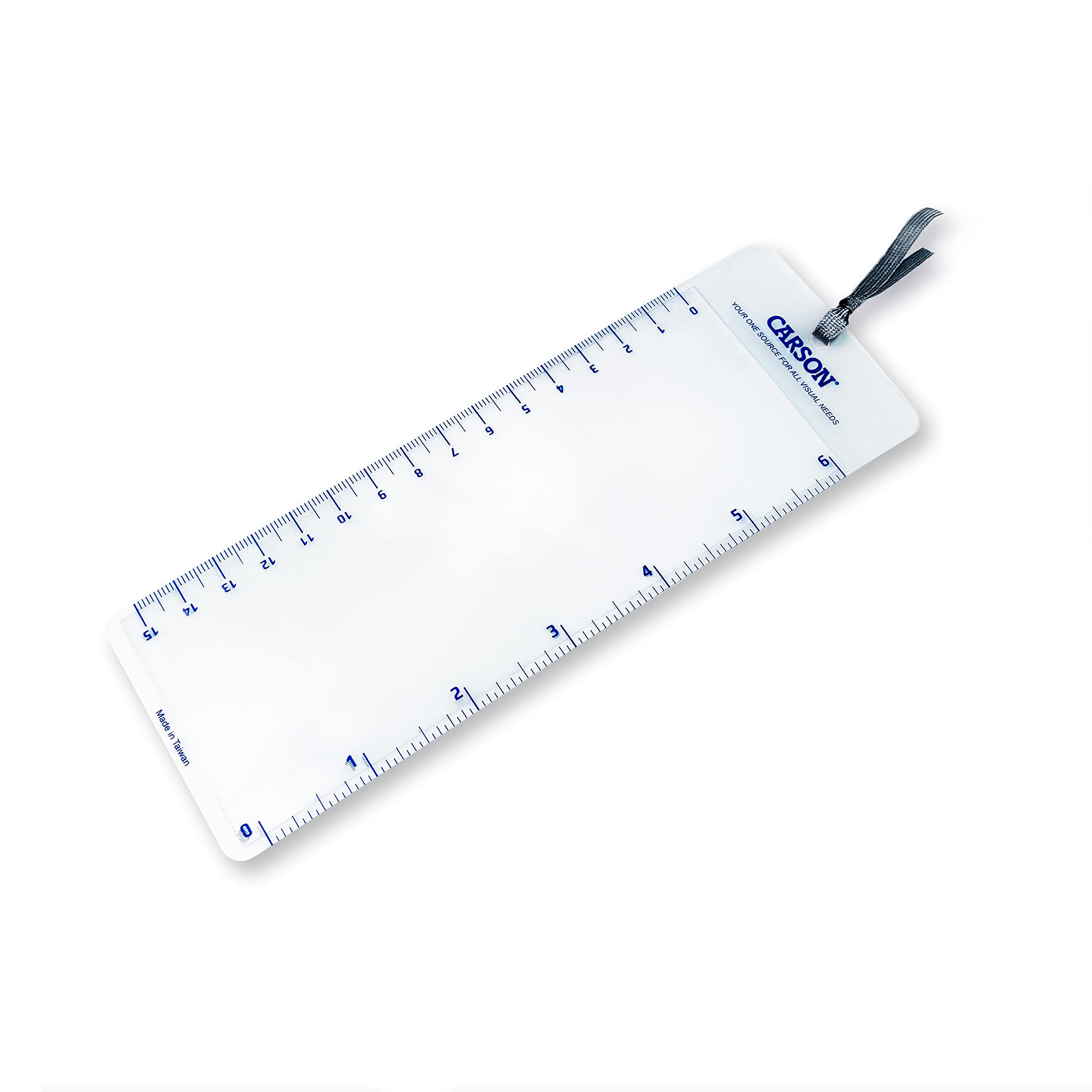 Carson MagniMark 3x Fresnel Bookmark Magnifier and 6 Inch Ruler
