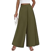 KIRUNDO Palazzo Pants for Women Dressy 2026 Spring Slacks Wide Leg High Waisted Business Casual Work Trousers with Pockets