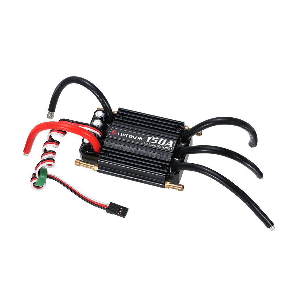 Photo 1 of Goolsky Flycolor Waterproof 150A Brushless ESC Electronic Speed Controller with 5.5V/5A BEC for RC Boat