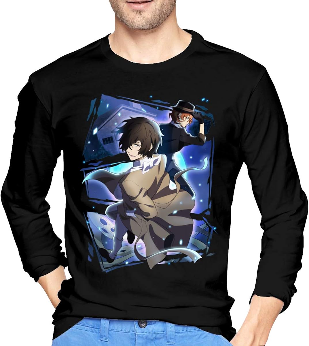 OOPL Bungo Stray Dogs Fashion Men's Cotton Long Sleeve T