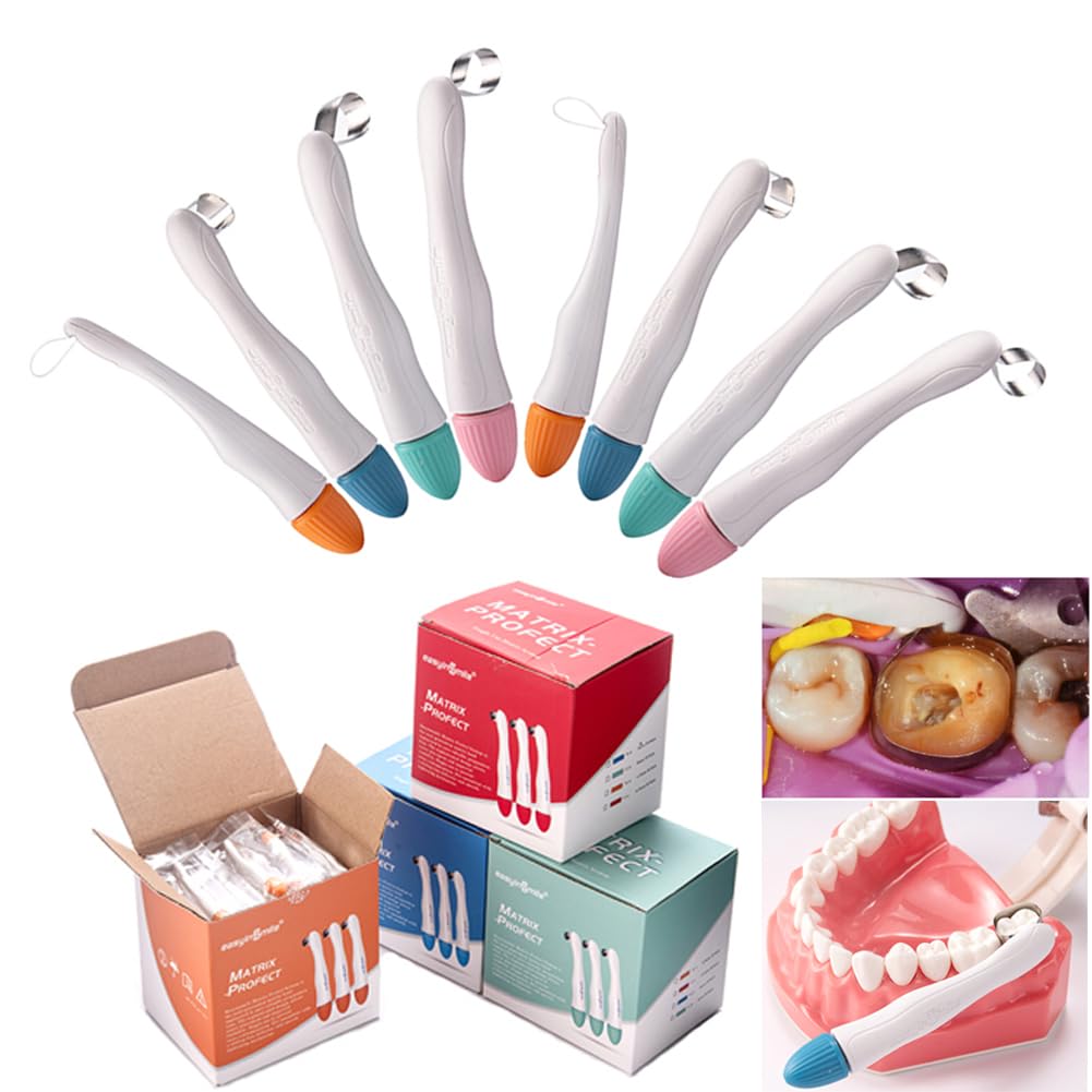 Photo 1 of Dental Pro Matrix Bands Interproximal Metal Matrices System Adjustable Matrix Ring for Molar/Premolar Restoration (10PCS 4.5MM Standard)