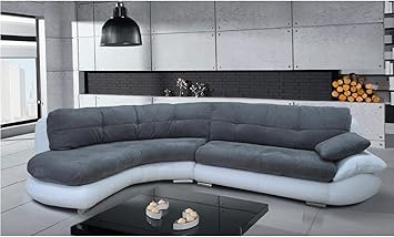 Chloédesign Regal Canapés Polyuréthane Gris Et Blanc