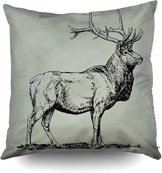 Amazon Com Elk Decorative Throw Pillow Case 18 X 18 Inch Home