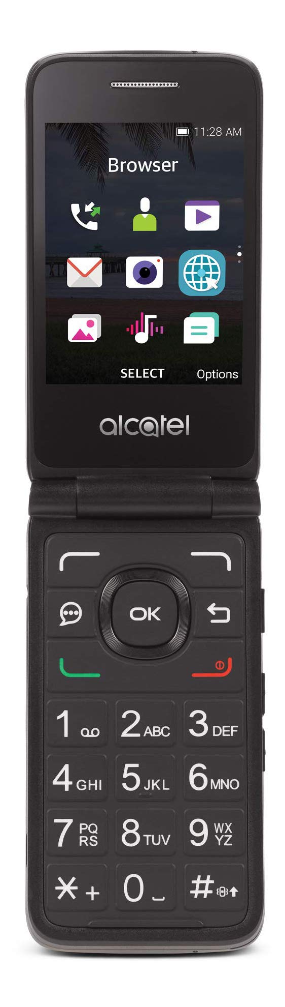 Buy Tracfone CarrierLocked Alcatel MyFlip 4G Prepaid Flip Phone Black