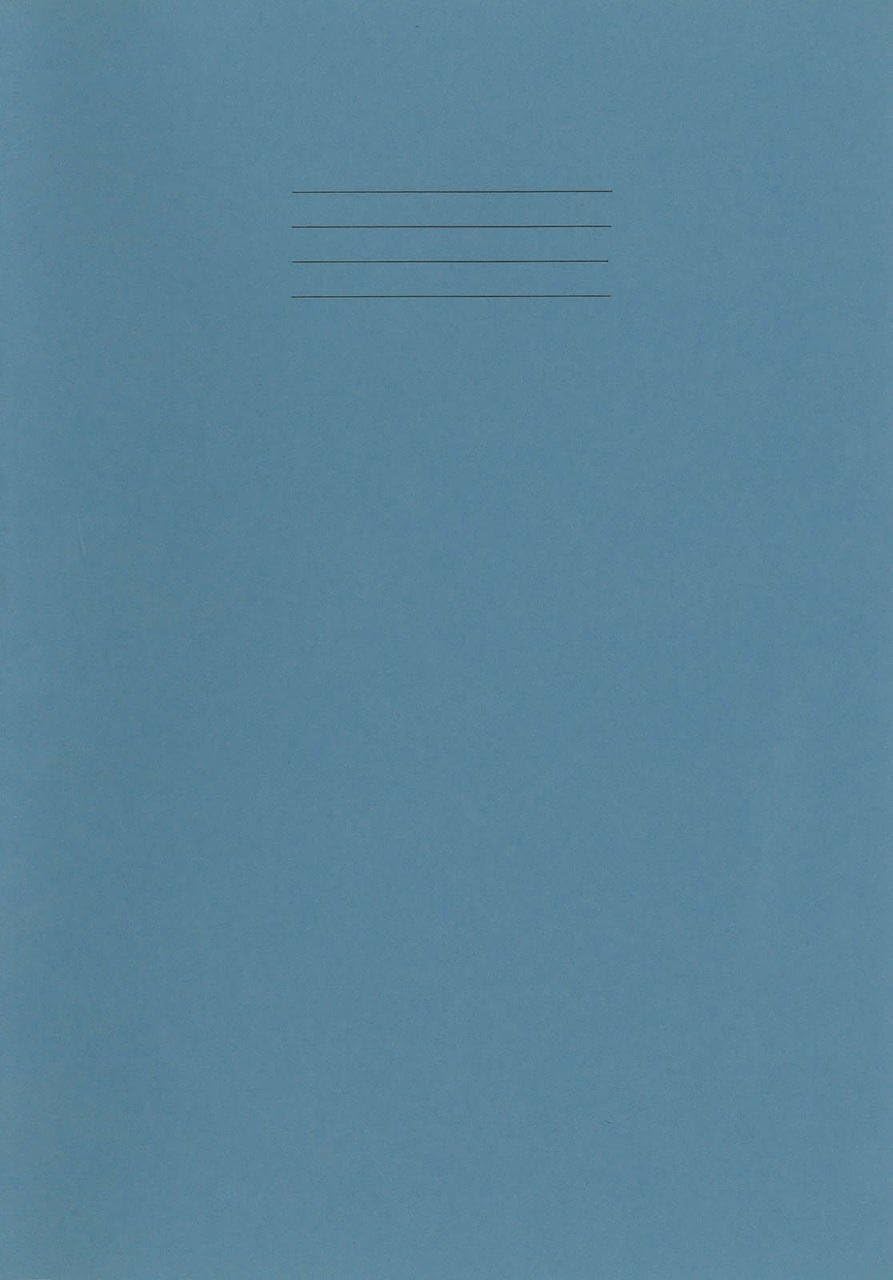 Rhino A4 Tinted Exercise Book, Light Blue Cover with Blue Coloured Paper, 10 Pack - Image 3
