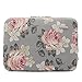 kayond Water-Resistant Canvas 13.3 Inch Laptop Sleeve-White Rose