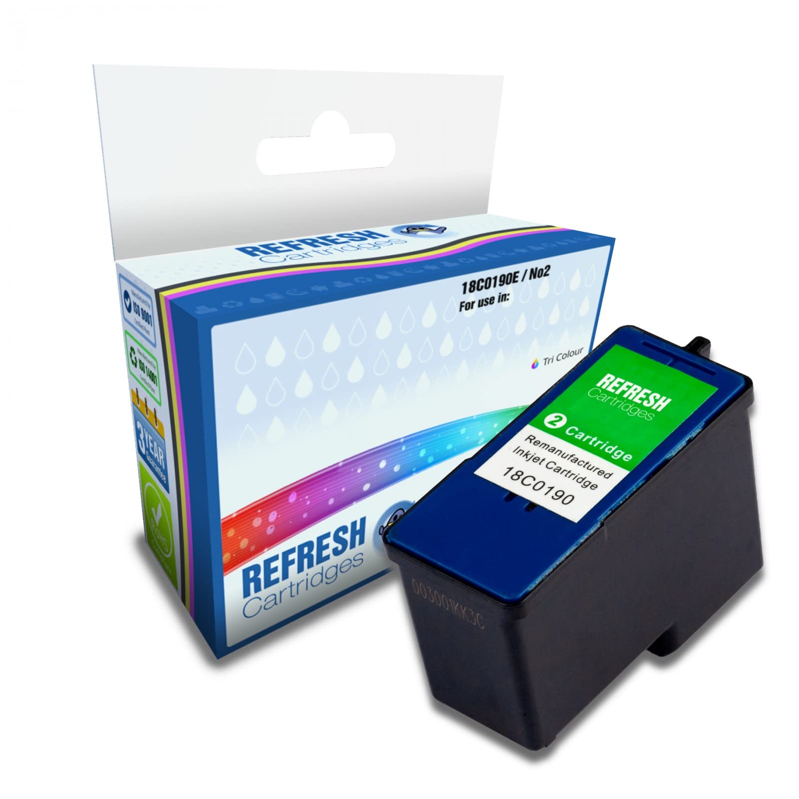 Refresh Cartridges Remanufactured Ink Cartridge Replacement for Lexmark 18C0190E / No2 (Tri-Colour)