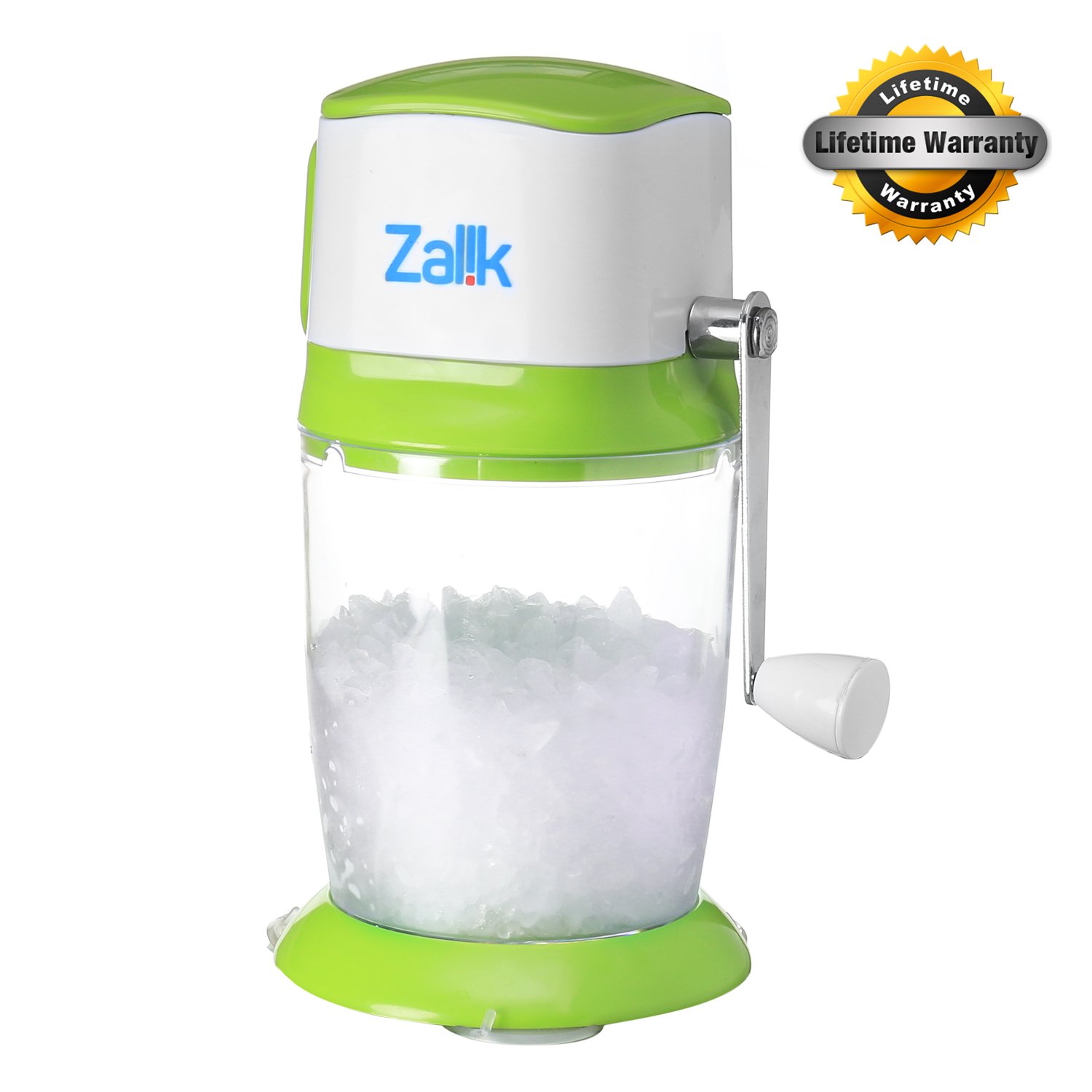 Zalik Ice Crusher Manual Hand Crank Ice Grinder For Fine Or Coarse