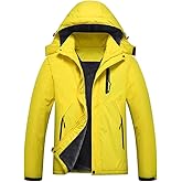 Jingangjin Men's Mountain Waterproof Ski Jacket Winter Windbreaker Warm Hooded Snowboarding Raincoat Jackets