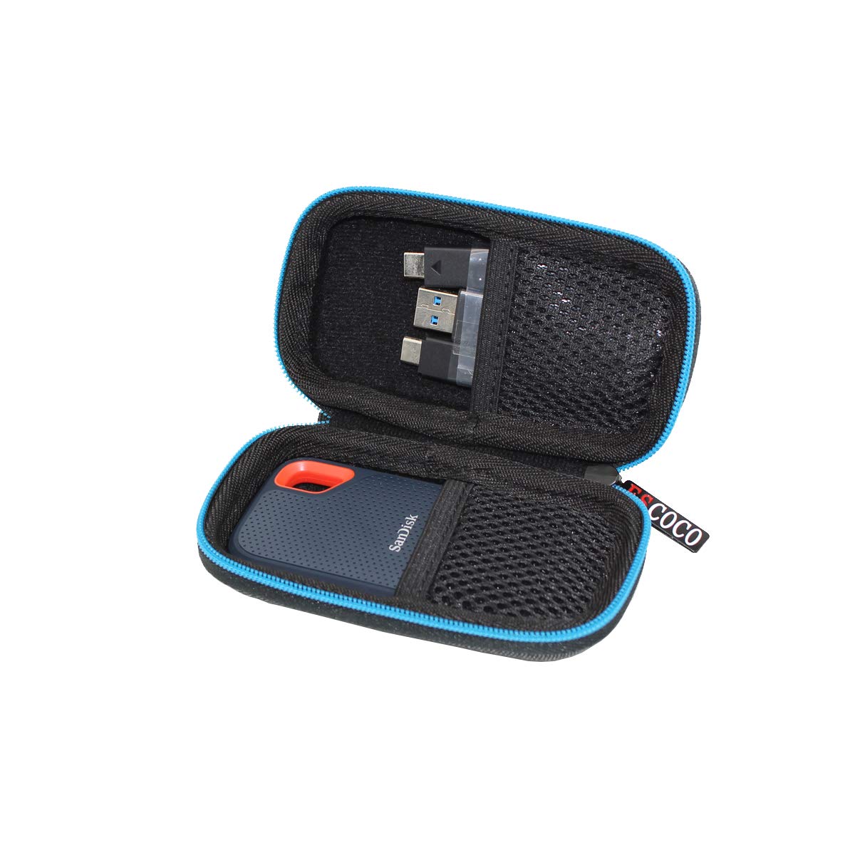 PLESIU ESCOCO Hard Travel Case Storage Bag for SanDisk Extreme Portable Solid State Drive SSD 250 GB / 500 GB / 1 TB / 2 TB