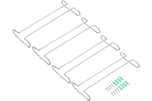 uxcell Wine Glass Rack Under Cabinet, 4Pcs 10-Inch Stemware Wine Glass Hanging Rack Stainless Steel Wine Glass Organizer Stor