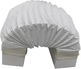 Kair Rectangular Flexible Bend 204x60mm Ducting 500mm Length PVC Hose view 3